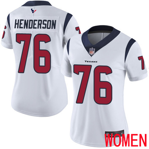 Houston Texans Limited White Women Seantrel Henderson Road Jersey NFL Football #76 Vapor Untouchable